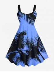 Robe Décontractée Ligne A Cocotier Imprimé de Grande Taille - Multi-A L