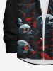 Halloween Costume Skull Tree Branch Hell Print Plus Size Matching Set For Couples -  
