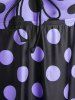 Plus Size & Curve Cinched Polka Dot Crisscross Tankini Swimsuit -  