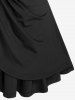 Plus Size Lettuce Ruched Keyhole Flutter Sleeves Surplice Tee -  