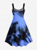 Robe Décontractée Ligne A Cocotier Imprimé de Grande Taille - Multi-A L