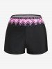 Plus Size Dreamcatcher Print Modest Tankini Swimsuit -  