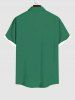 Chemise boutonnée avec poche pour homme, imprimé Halloween crânes, zombies et lettres - Vert M