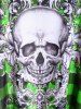 Gothic Skull Plaid Padded Boyleg Strappy Modest Tankini Swimsuit -  
