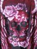 Plus Size Skull Rose Wing Print Cinched Boyshorts Tankini Swimsuit -  