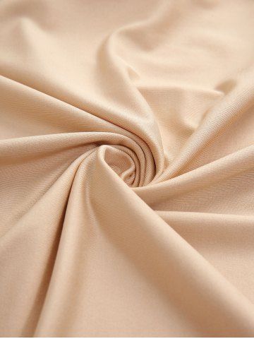 Plus Size Floral Lace Panel Gold Line Ruched Layered A Line Milkmaid Dress