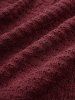Robe Ligne A Texturée Ceinturée Grande Taille à Bretelle Bouclée en PU - Rouge foncé 5x | US 30-32