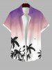 Tenue de Plage Grande Taille Mignon Contrastant Oiseau Imprimé Cocotier pour Couples - Multi-A 