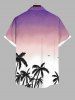 Tenue de Plage Grande Taille Mignon Contrastant Oiseau Imprimé Cocotier pour Couples - Multi-A 