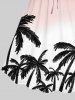 Tenue de Plage Grande Taille Mignon Contrastant Oiseau Imprimé Cocotier pour Couples - Multi-A 