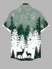 Chemise Boutonnée Imprimé Élément de Noël Grande Taille avec Poche - Multi-A L