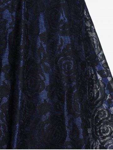 Plus Size Heart Buckle Belt Lace Grommets Cami Top