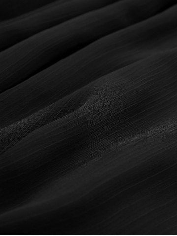 Plus Size Sheer Chiffon Ruffles Asymmetrical Surplice Blouse