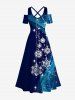 Christmas Snowflake Tassel Star Light Beam 3D Print Plus Size Matching Outfit For Couples -  