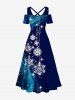 Christmas Snowflake Tassel Star Light Beam 3D Print Plus Size Matching Outfit For Couples -  