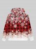 Snowflake Geometric Plaid Print Christmas Plus Size Matching Set For Couples -  