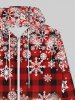 Snowflake Geometric Plaid Print Christmas Plus Size Matching Set For Couples -  