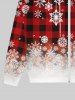 Snowflake Geometric Plaid Print Christmas Plus Size Matching Set For Couples -  