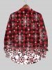 Christmas Plaid Snowflake Colorblock Print Plus Size Matching Outfit For Couples -  
