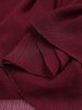 Plus Size Sheer Chiffon Ruffles Asymmetrical Surplice Blouse -  