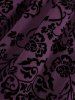 Plus Size Vintage Flower Layered Ruched Mesh A Line Dress -  