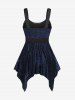 Plus Size Heart Buckle Belt Lace Grommets Cami Top -  