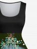 Plus Size Snowman Lovers Print Christmas Vintage Swing A Line Dress -  