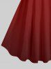 Plus Size Christmas Santa Claus Print Tank Dress -  