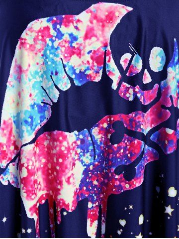 Plus Size Lip Printed Padded Boyleg Strappy Tankini Swimsuit