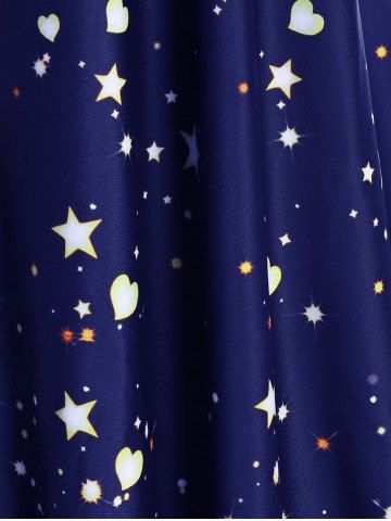 Plus Size Lip Printed Padded Boyleg Strappy Tankini Swimsuit