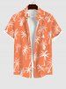 Tenue de Plage Contrastante Imprimé Cocotier Grande Taille pour Couples - Orange 