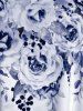 Plus Size & Curve Ombre Color Floral Print Crisscross Modest Tankini Swimsuit -  