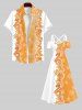 Plus Size Christmas Gingerbread Man Candy Donut Snowflake Colorblock Print Cold Shoulder Crisscross Maxi Dress -  