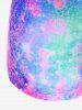 Plus Size Lip Printed Padded Boyleg Strappy Tankini Swimsuit -  