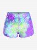 Plus Size Lip Printed Padded Boyleg Strappy Tankini Swimsuit -  