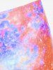 Plus Size Lip Printed Padded Boyleg Strappy Tankini Swimsuit -  