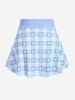 Plus Size Valentines Heart Bowknot Crisscross Padded Three Piece Tankini Swimsuit -  