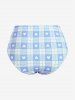 Plus Size Valentines Heart Bowknot Crisscross Padded Three Piece Tankini Swimsuit -  