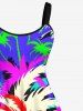 Tenue de Plage Grande Taille Imprimé Cocotiers Colorés - Multi-A 