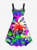 Tenue de Plage Grande Taille Imprimé Cocotiers Colorés - Multi-A 