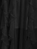 Plus Size Lace and Chiffon Ruffled Crisscross Maxi Sleeveless Wedding Dress -  