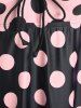 Plus Size & Curve Cinched Polka Dot Crisscross Tankini Swimsuit -  
