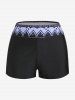 Plus Size Dreamcatcher Print Modest Tankini Swimsuit -  