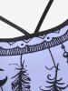 Plus Size Dreamcatcher Print Modest Tankini Swimsuit -  