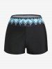 Plus Size Dreamcatcher Print Modest Tankini Swimsuit -  