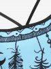 Plus Size Dreamcatcher Print Modest Tankini Swimsuit -  