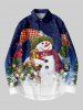 Grande Taille Imprimé Élément de Noël - Bleu 