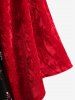 Christmas Lace Up Snowflake Print Hooded T-shirt and Snowman Sparkling Sequin Glitter 3D Print Leggings Plus Size Outfit -  
