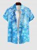 Tenue Trapèze Grande Taille Ombre à Motif de Noël - Bleu 