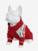 Pull Rayé à Col Rabattu Motif Feuilles et Flocon de Neige de Noël - Rouge M